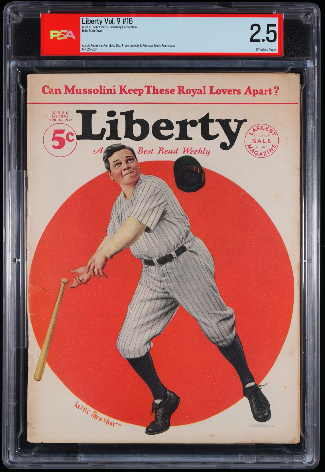 1932 Babe Ruth PSA Cover
