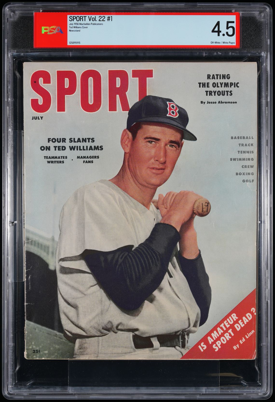 Ted Williams Boston Red Sox Sport Magazine