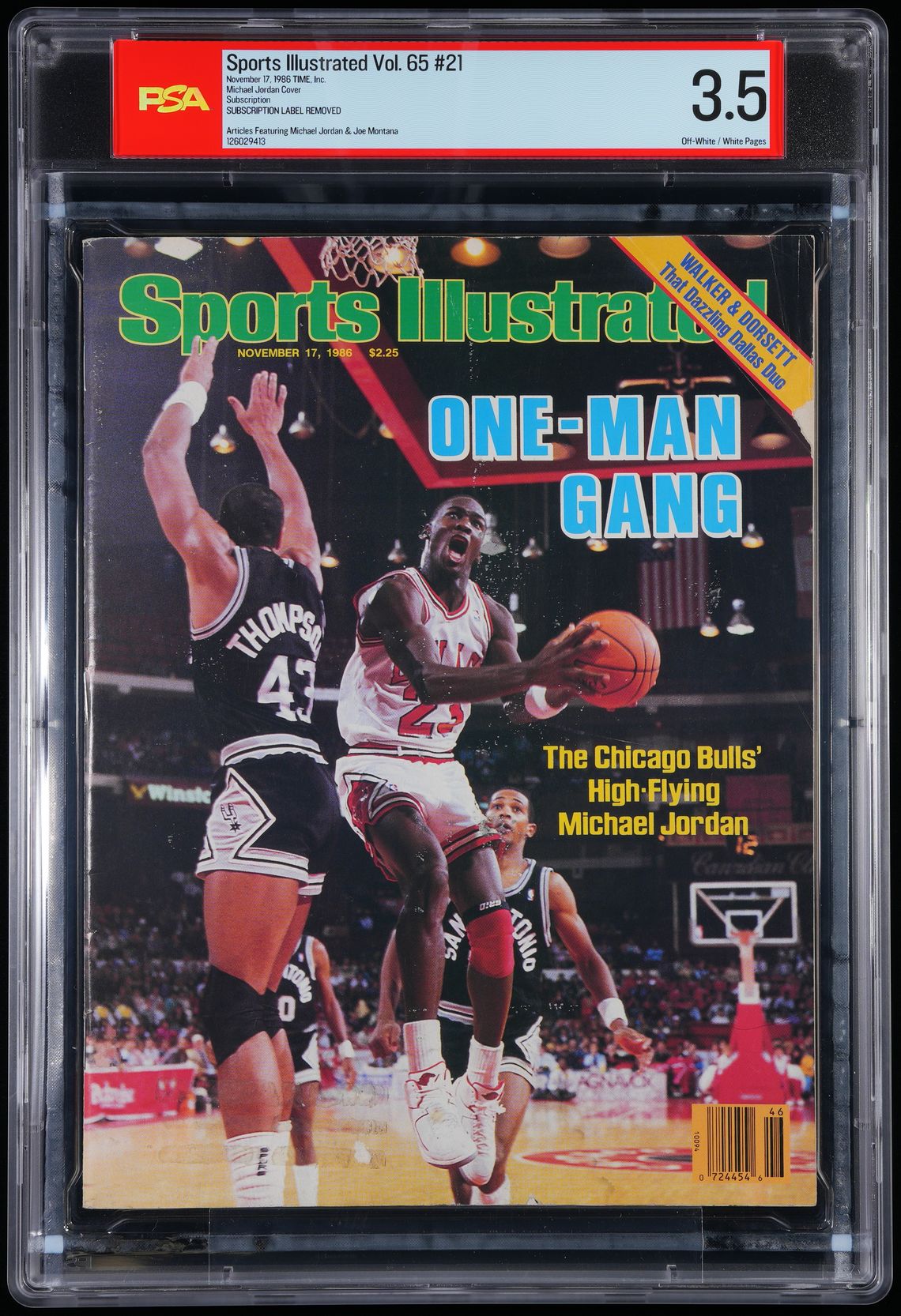 1986 SI Magazine Micheal Jordan Rookie Cover RC